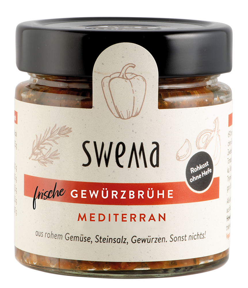 Frische Gewürzbrühe, roh, mediterran, hefefrei