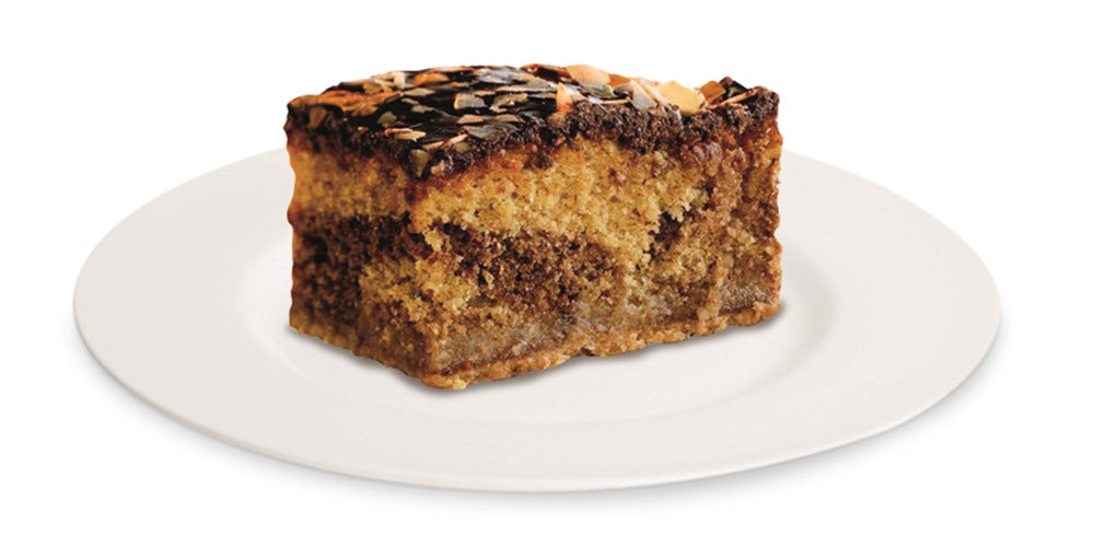 Gefüllter Mandelkuchen mit Marzipan