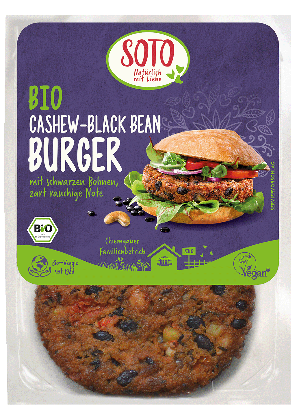 Cashew Black Bean Burger