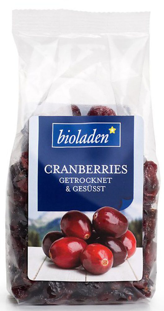 Cranberries gesüßt