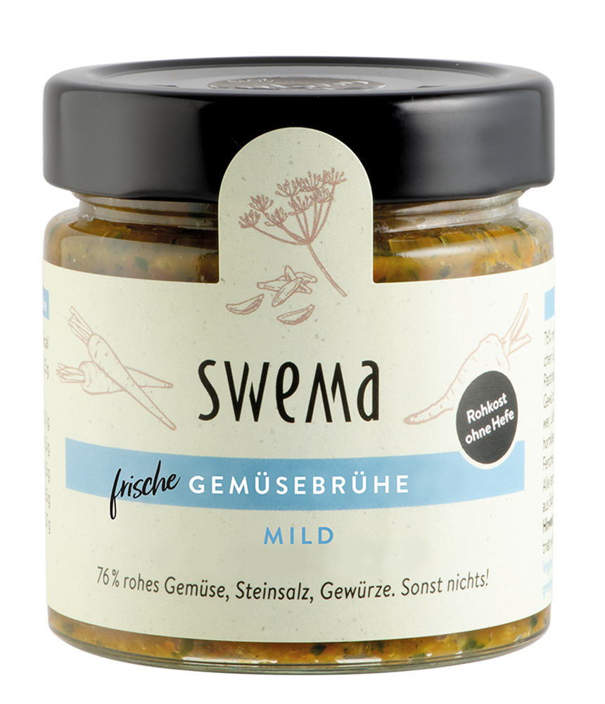 Frische Gemüsebrühe, roh, mild, hefefrei