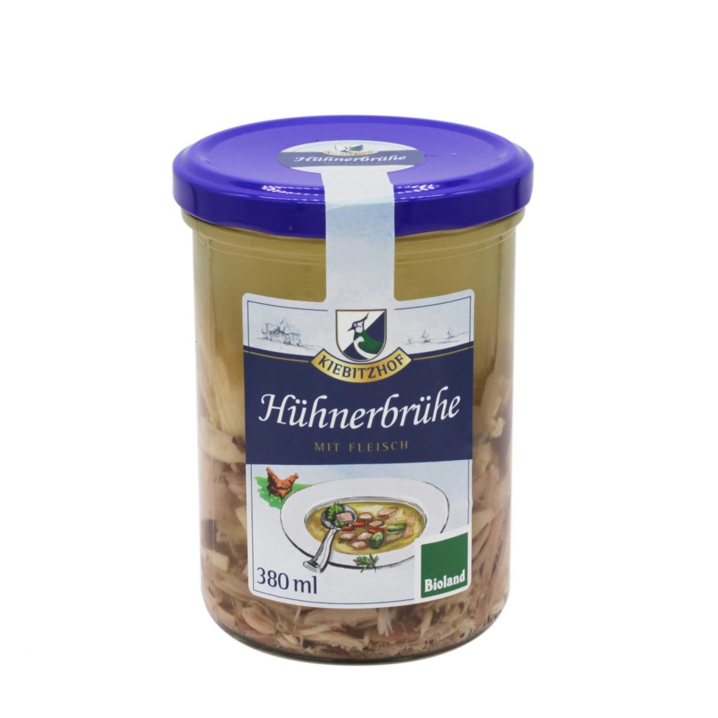 Hühnerbrühe mit Fleisch
