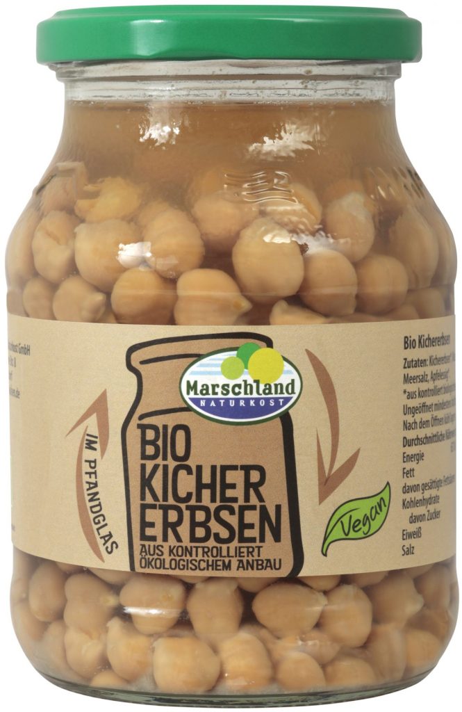Kichererbsen im Mehrwegglas