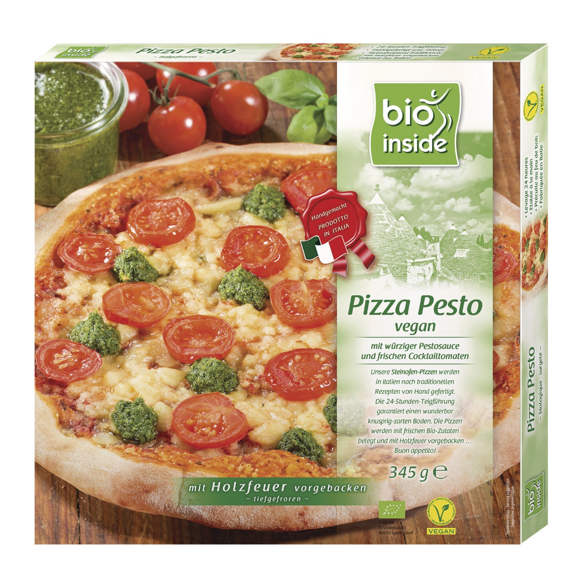 Holzofen-Pizza Pesto vegan