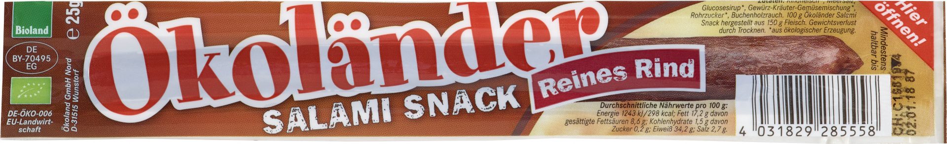 Ökoländer Salami-Snack, Rind