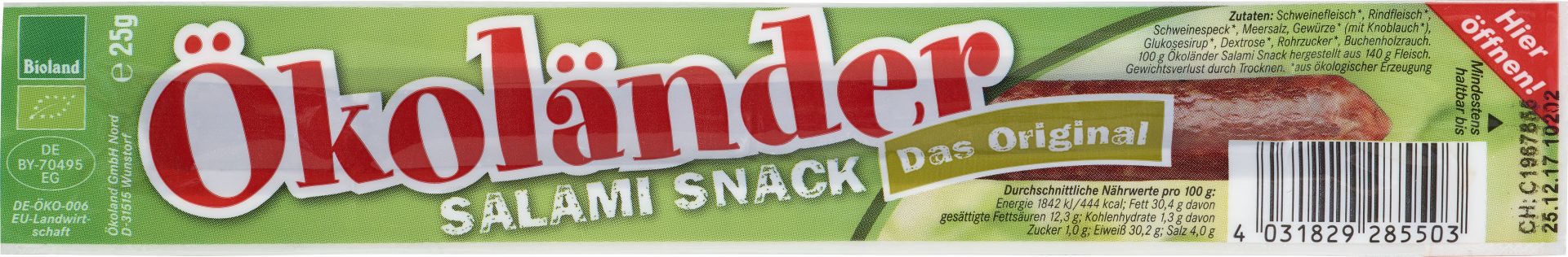 Ökoländer Salami-Snack