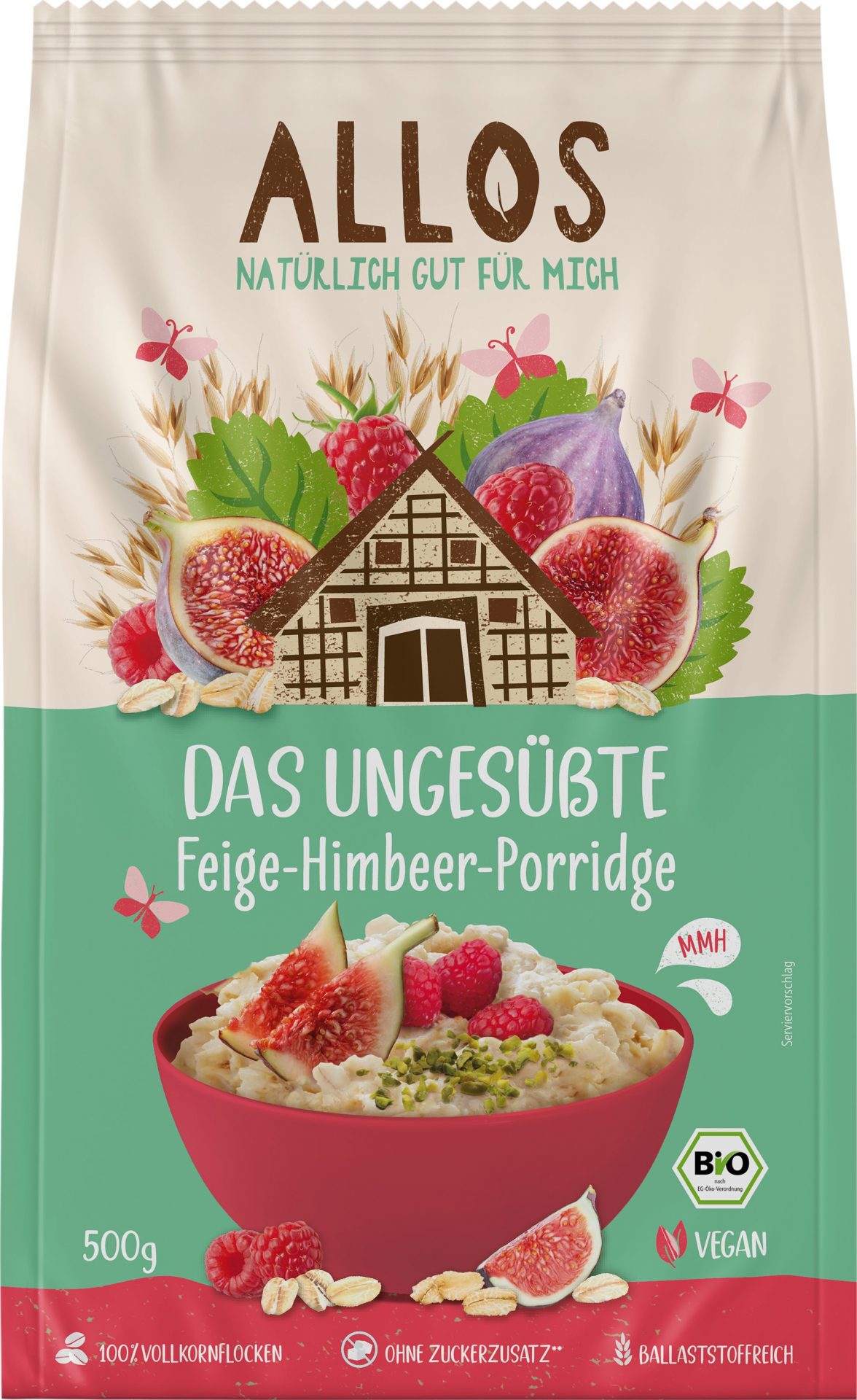 Der Ungesüßte Feige-Himbeer Porridge