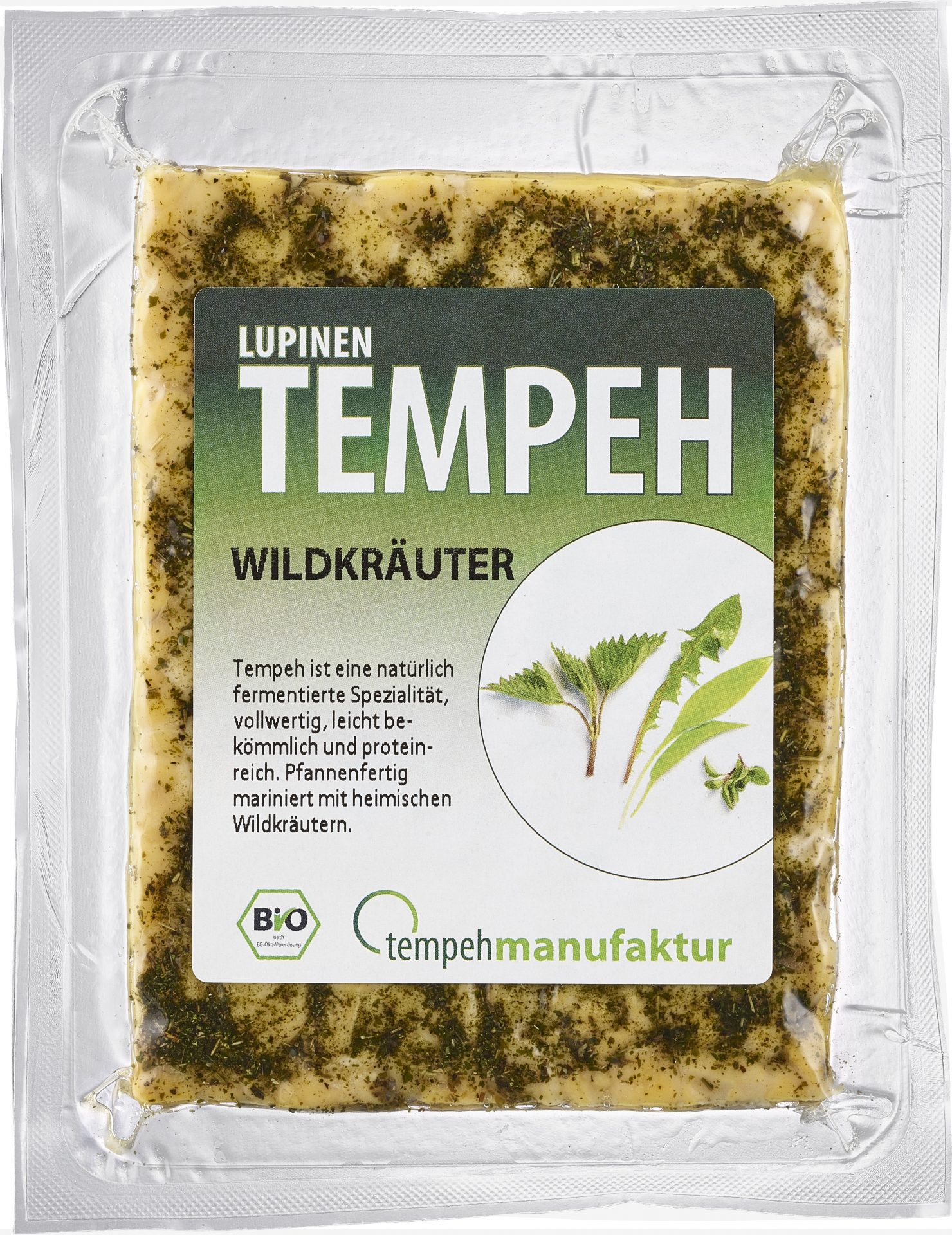Tempeh Lupinen Wildkräuter