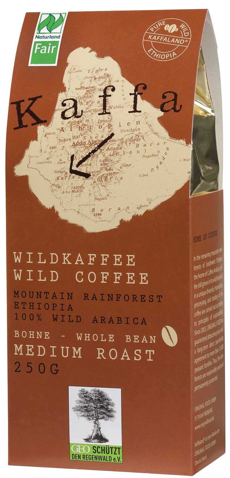 Kaffa Wildkaffee medium, Bohne