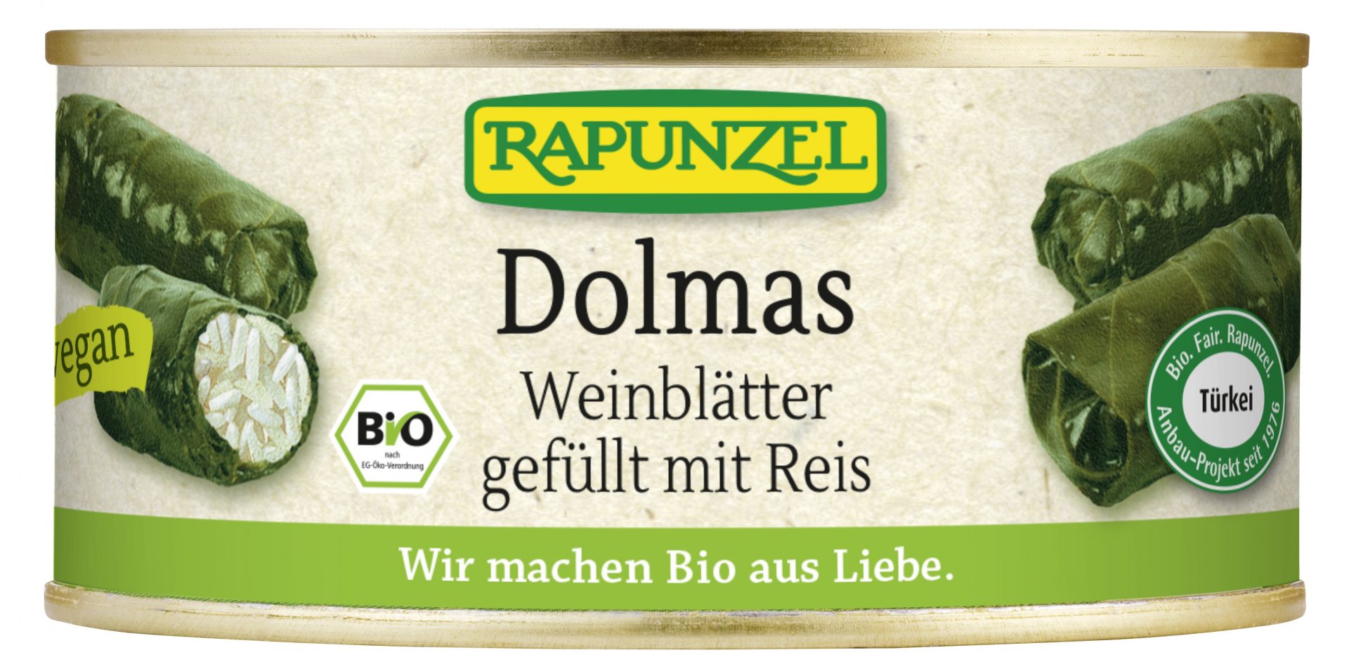Dolmas Weinblätter, gefüllt mit Reis