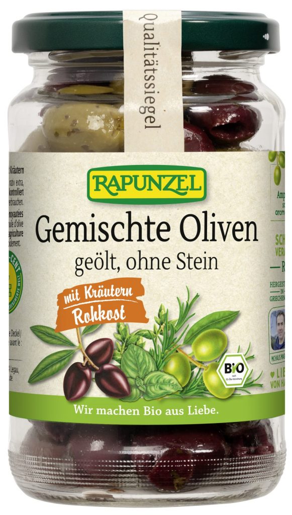Gemischte Oliven geölt ohne Stein