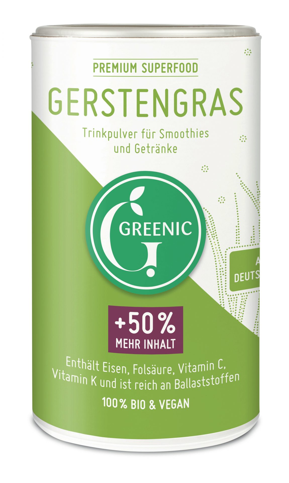 Gerstengras-Pulver
