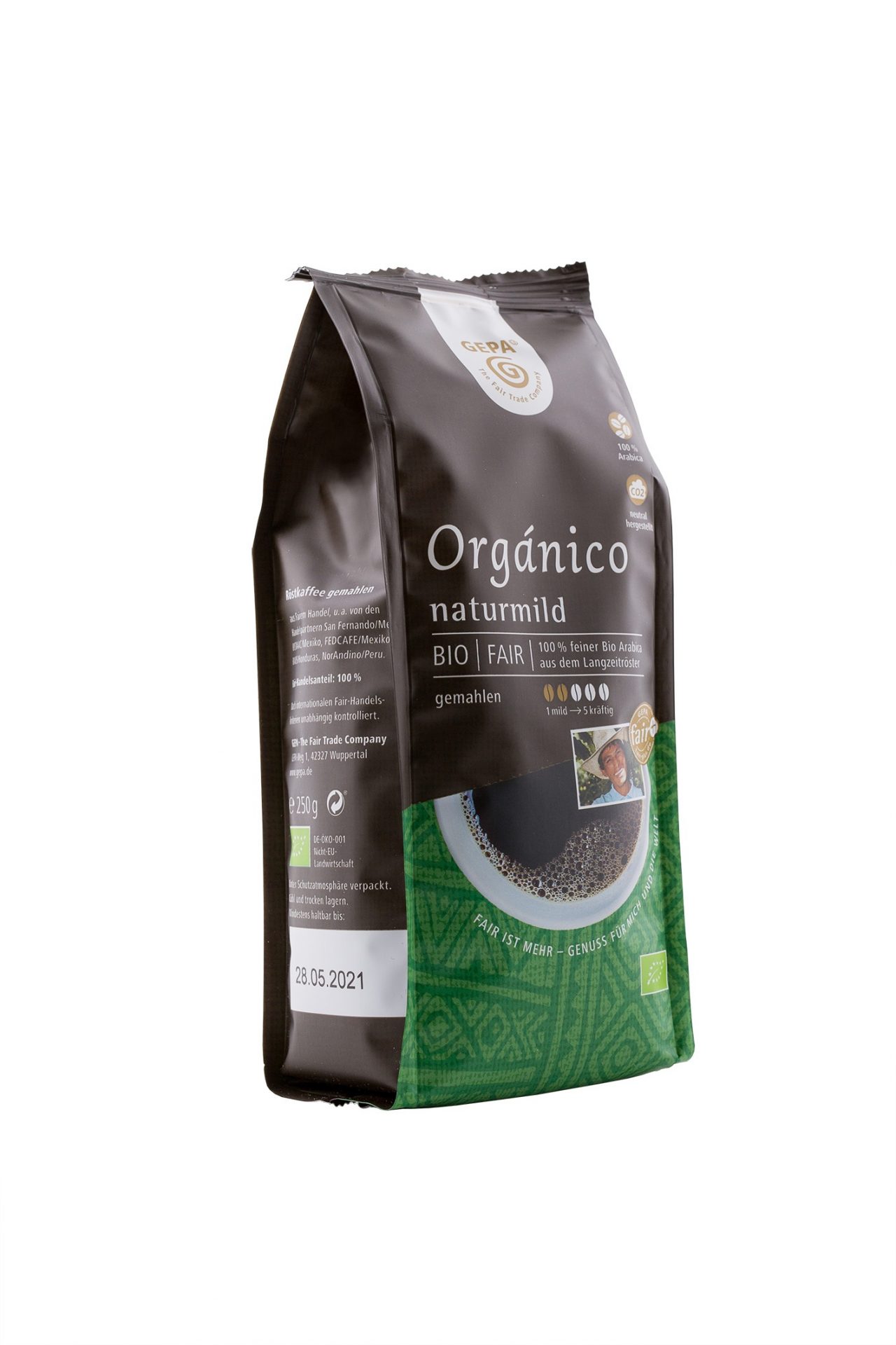 Café Organico naturmild, gemahlen