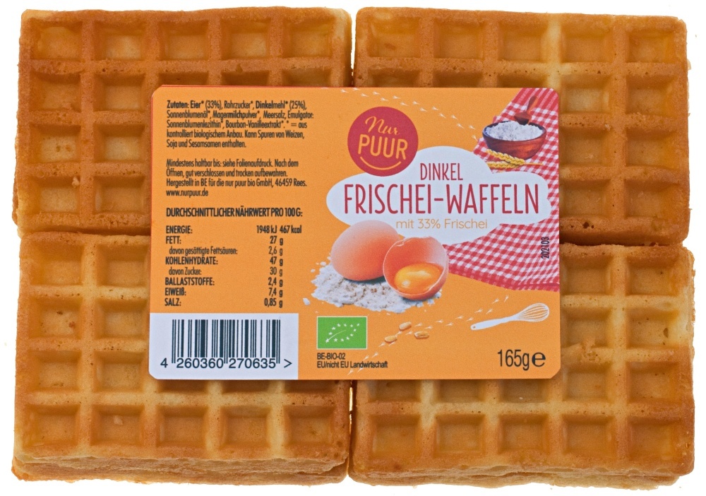 Dinkel-Frischei-Waffeln