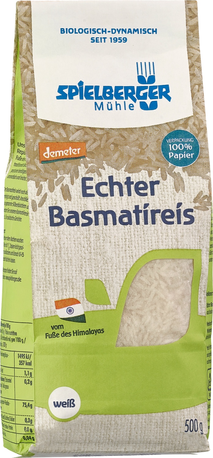 Echter Basmatireis, weiß, demeter