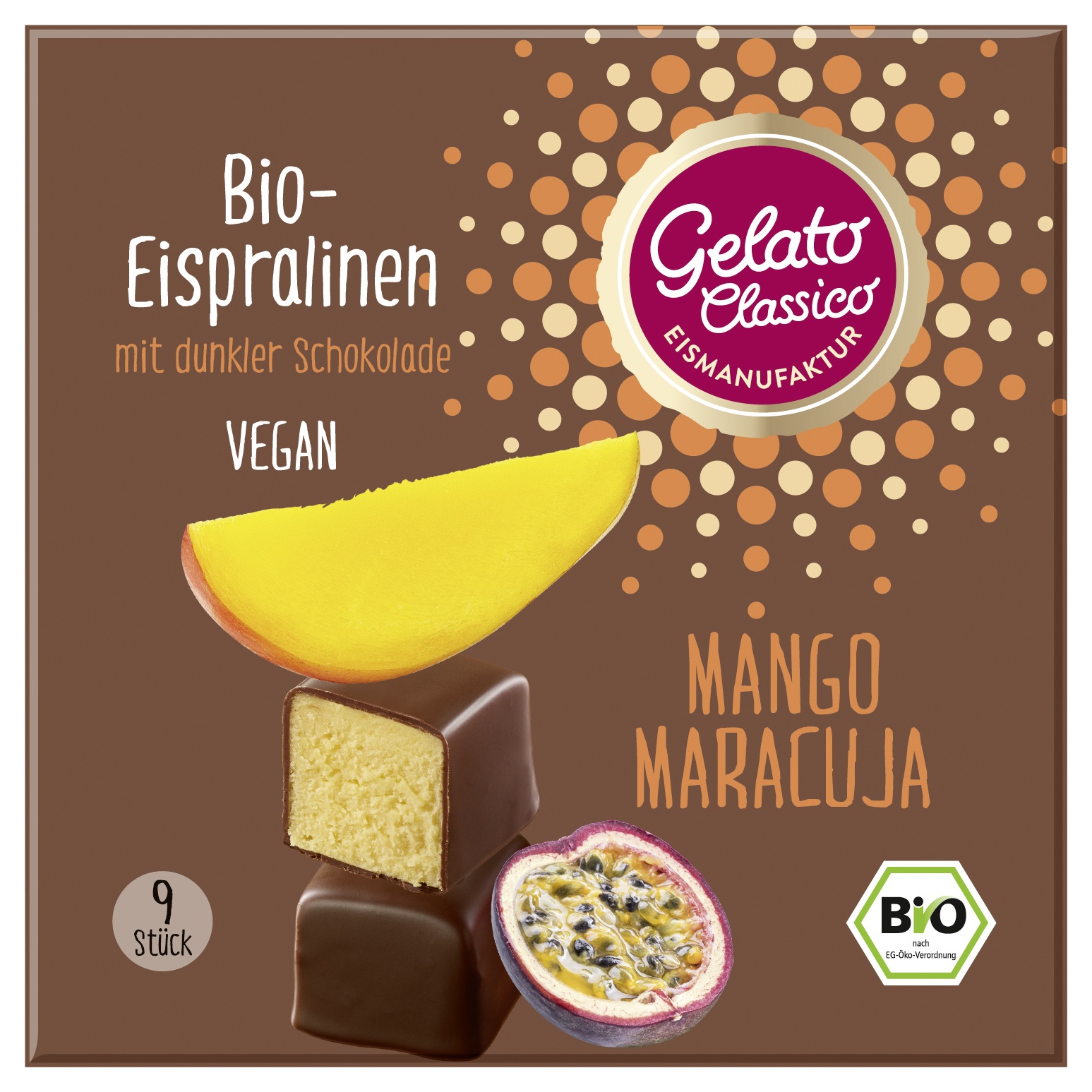 Eispraline Mango Maracuja, vegan