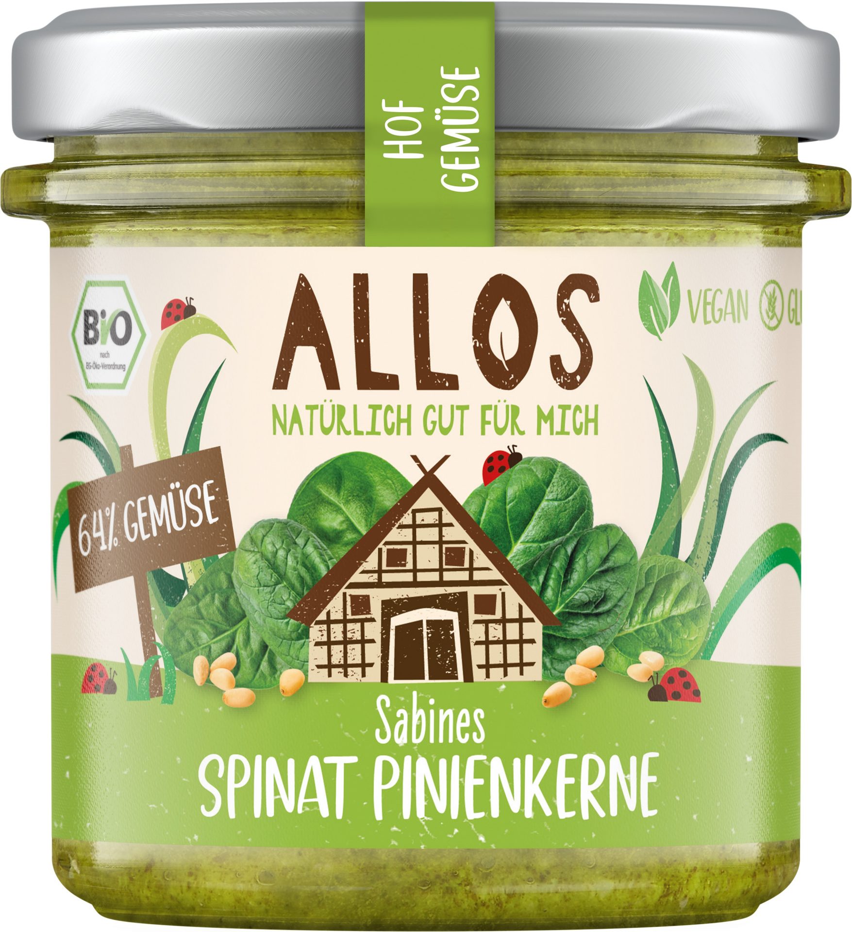 Hofgemüse Spinat-Pinienkerne