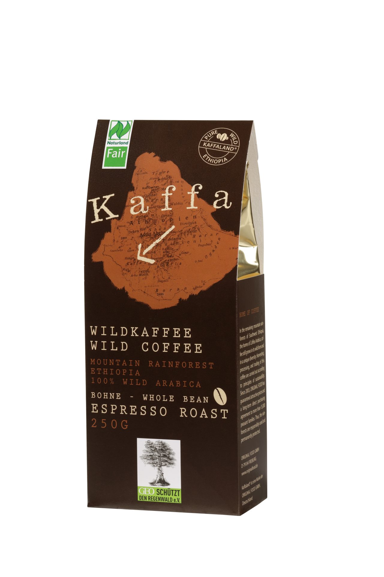 Kaffa Wildkaffee Espresso, Bohne