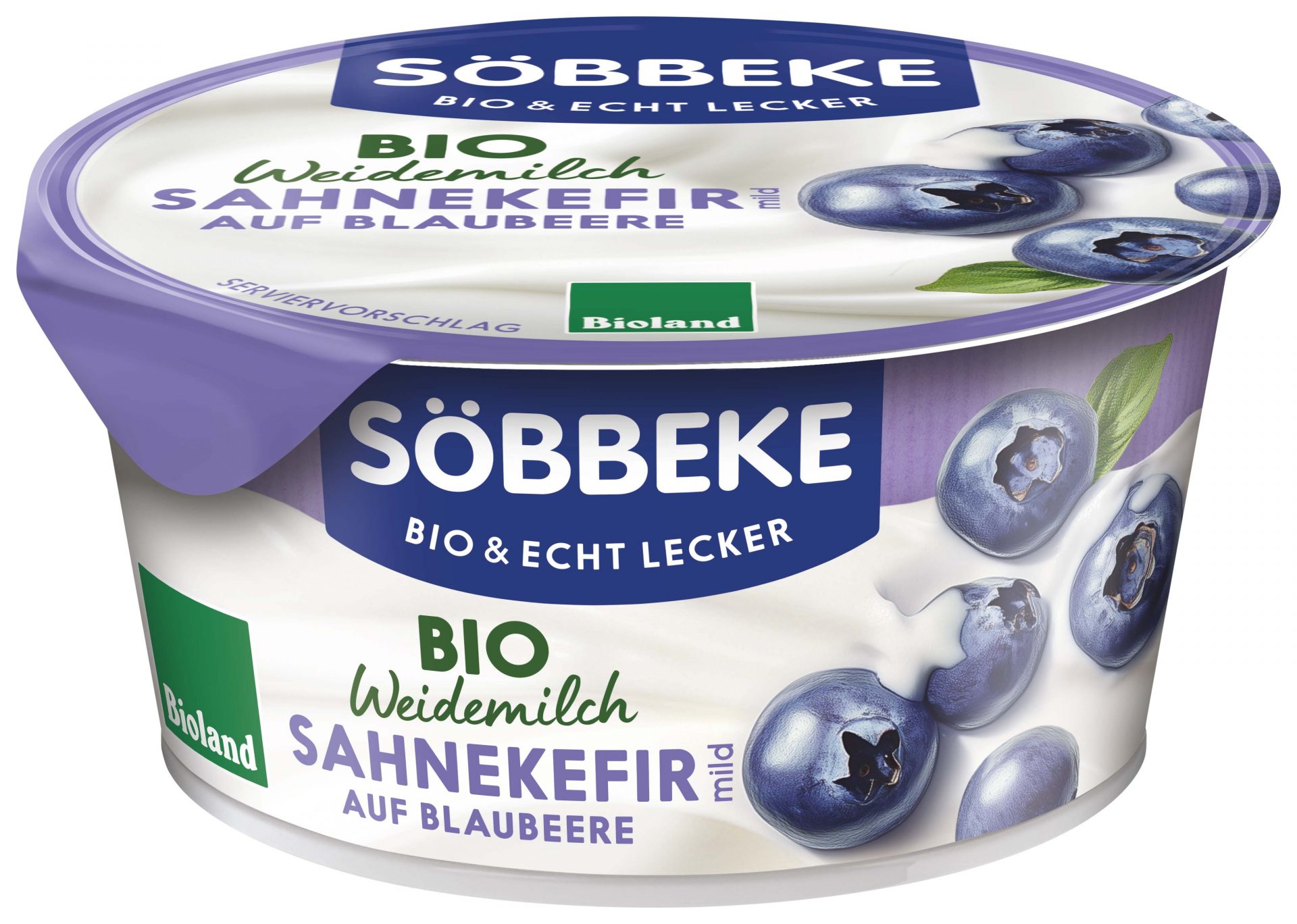 Sahne Kefir auf Blaubeere