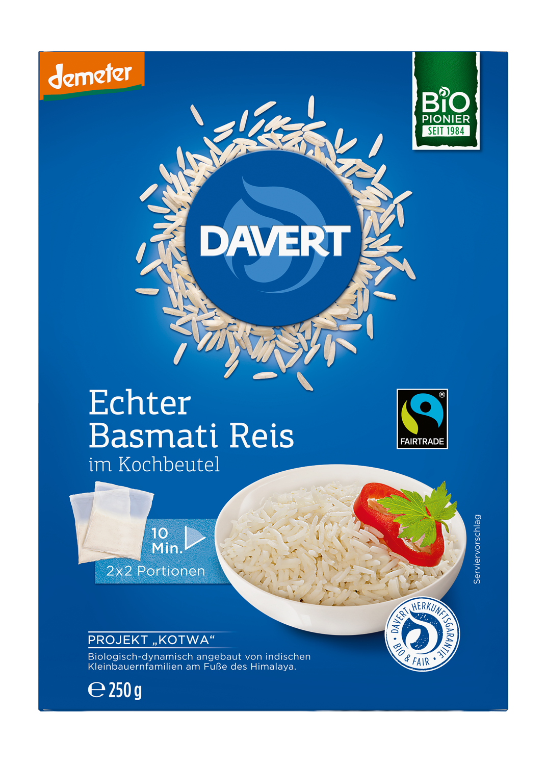 Basmati Reis Kochbeutel, demeter