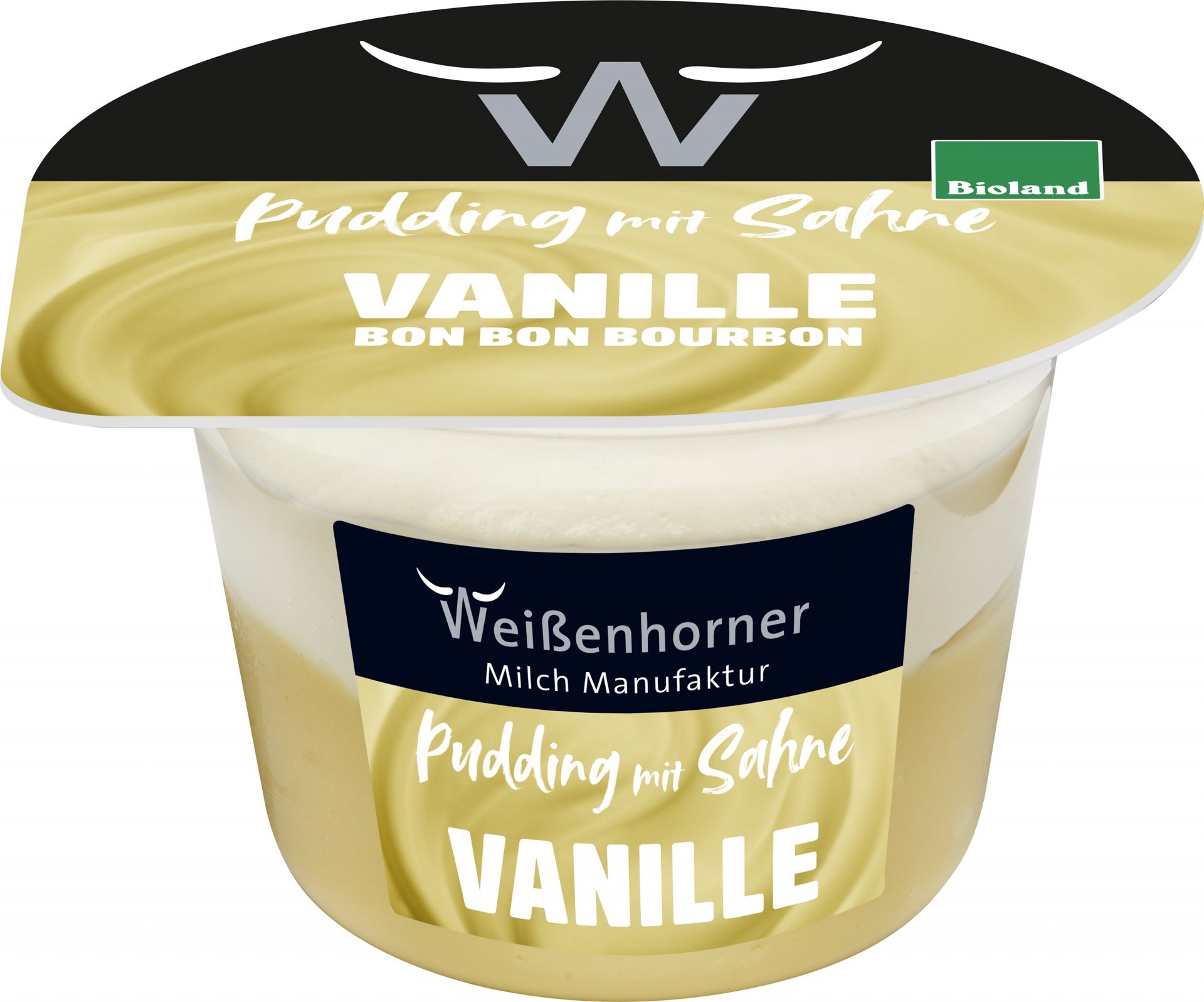 Pudding mit Sahne Vanille