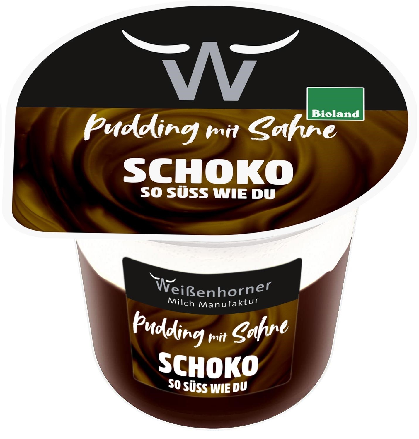 Pudding mit Sahne Schoko