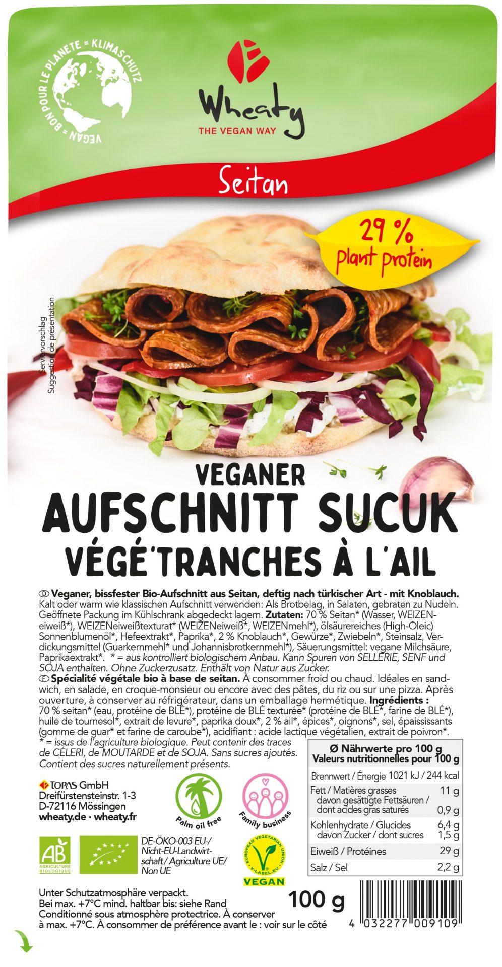 Veganer Aufschnitt Sucuk