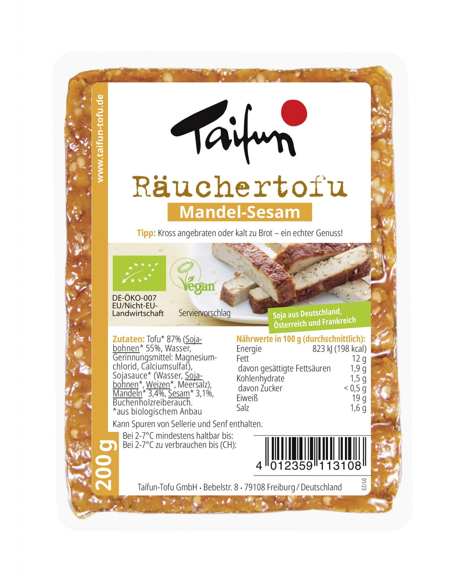 Tofuschnitte Mandel-Sesam