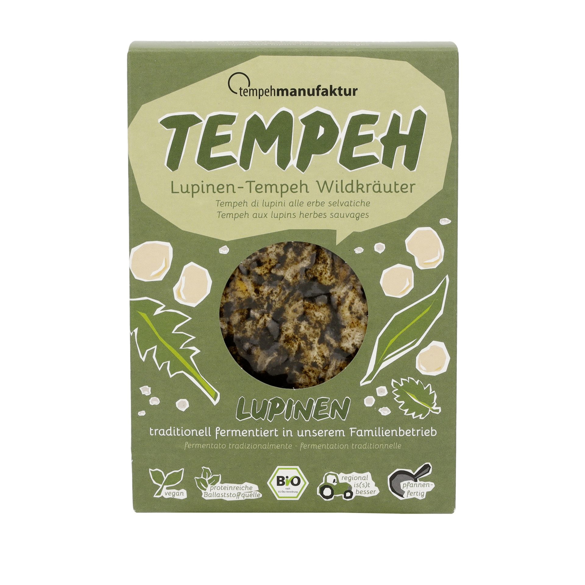 Tempeh Lupinen Wildkräuter