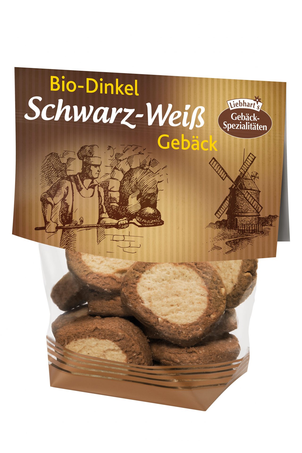 Dinkel Schwarzweiß Gebäck