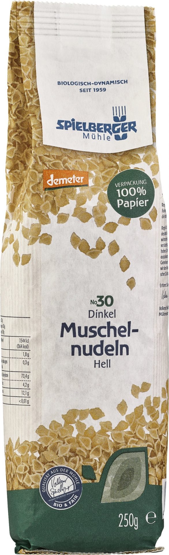 Dinkel-Muschelnudeln, hell