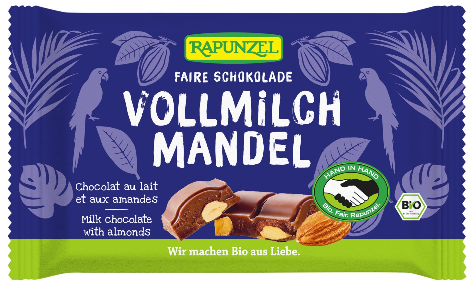 Vollmilchschokolade mit Mandeln