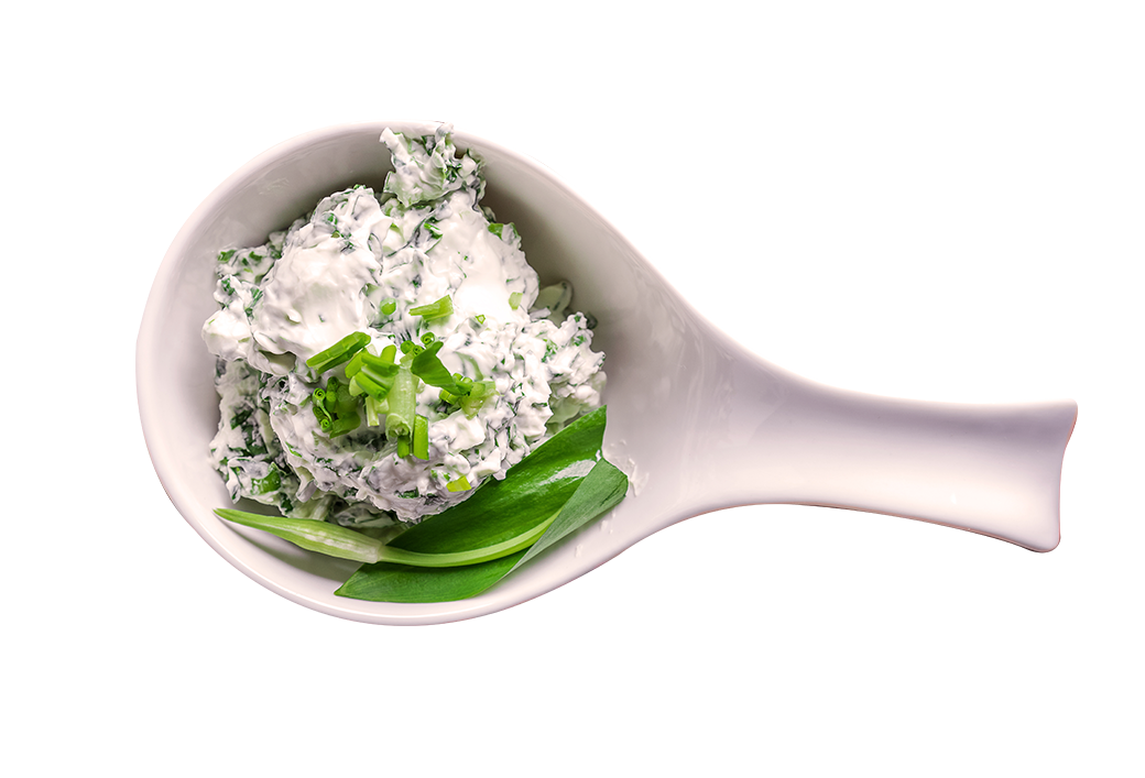 Frischkäsezubereitung Bärlauch