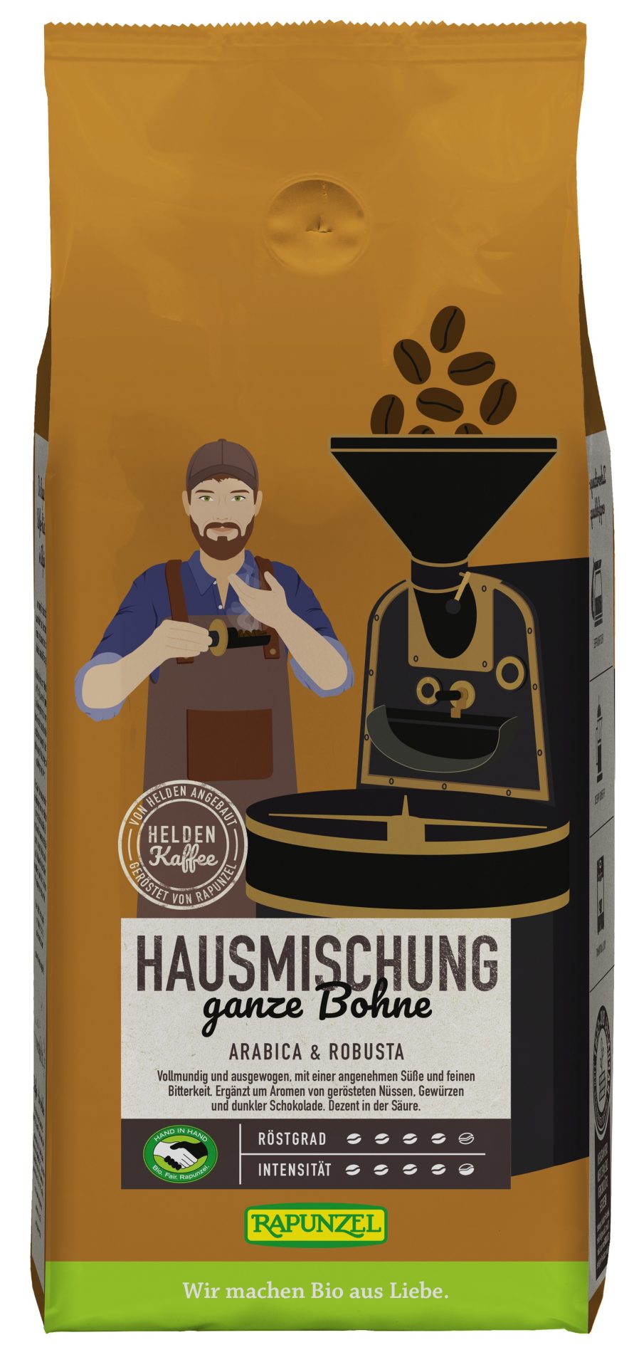 Heldenkaffee Hausmischung ganze Bohne, HIH