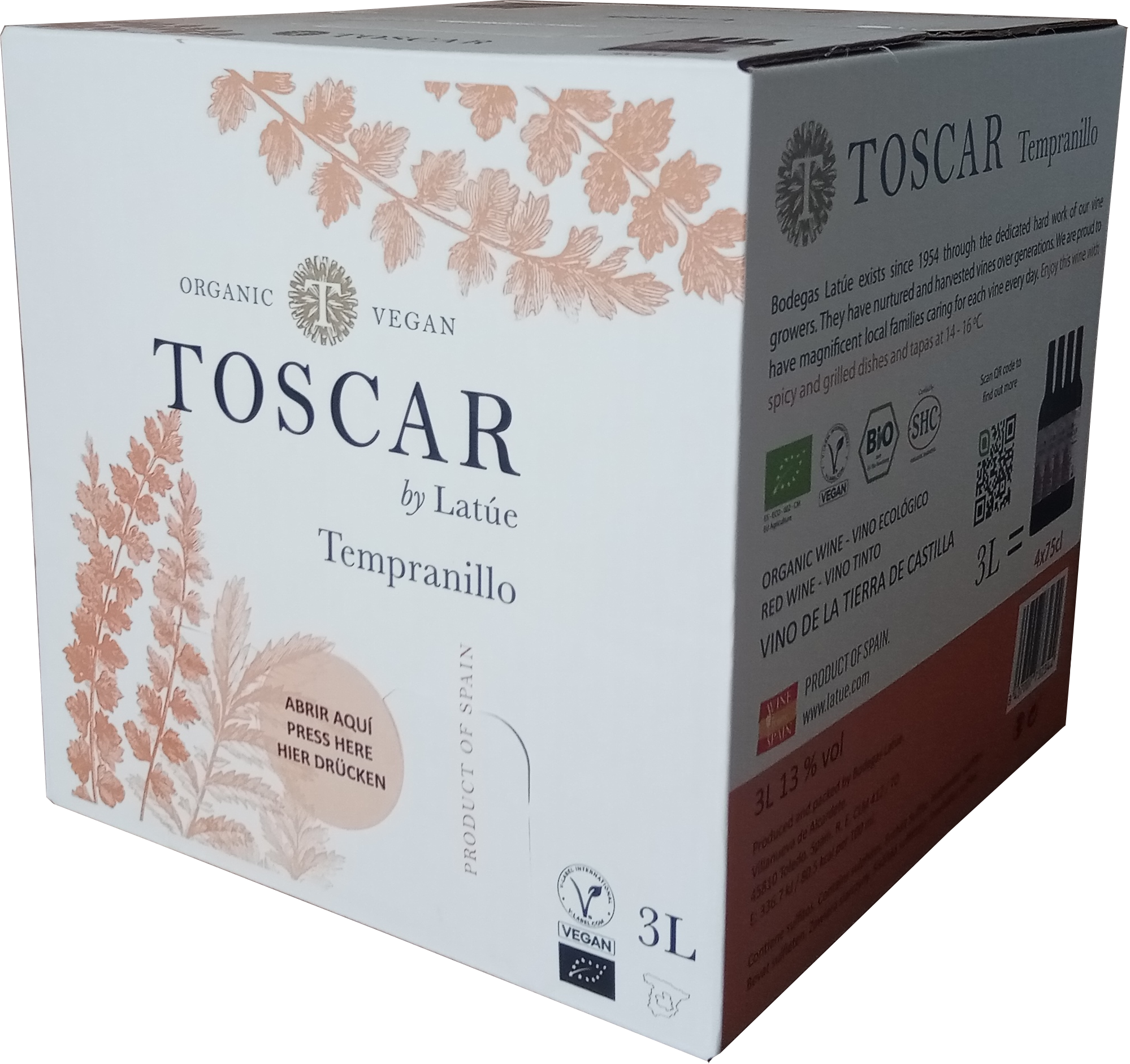 Toscar Tempranillo Bag in Box