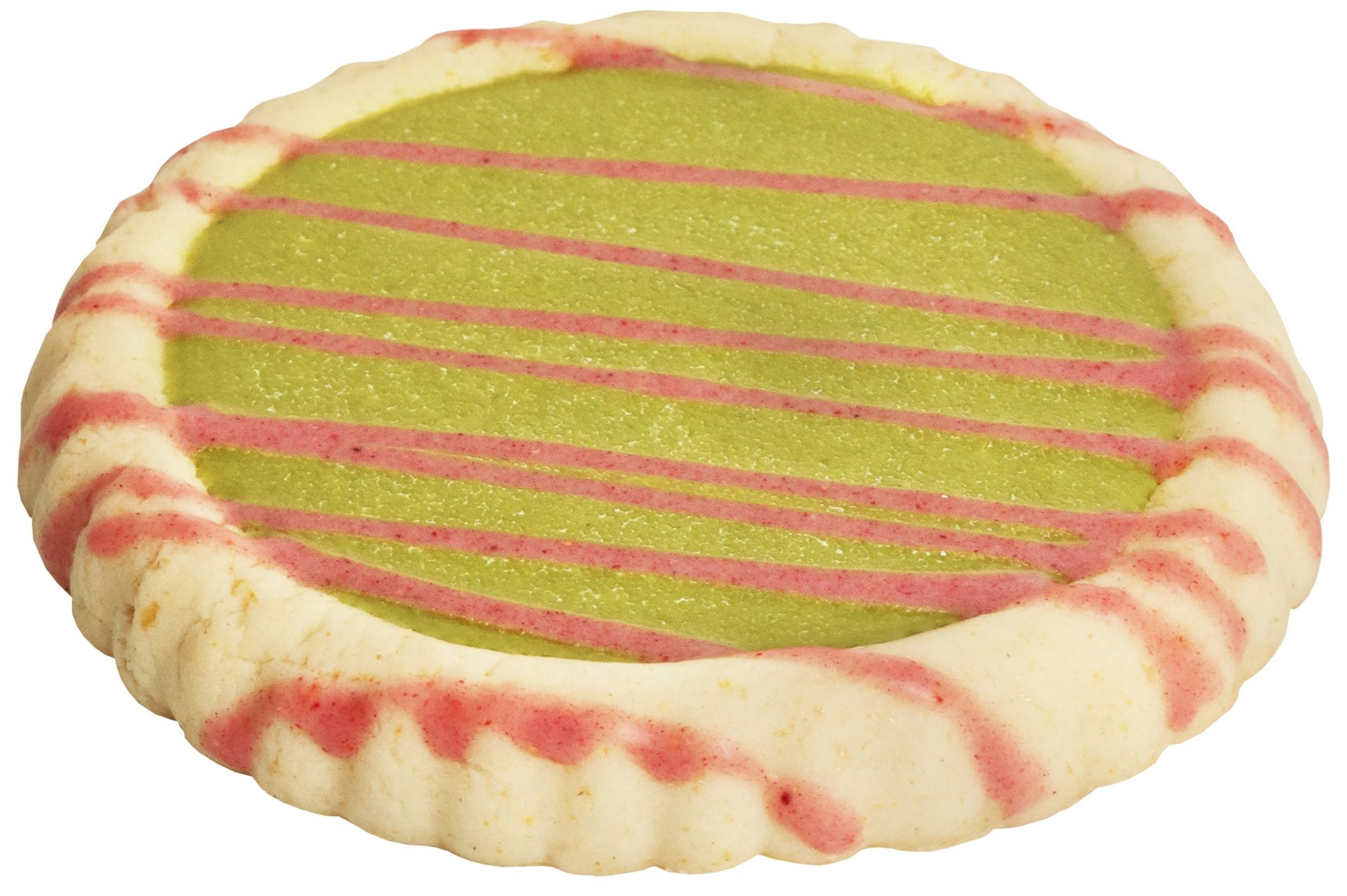 Matcha-Tartelette mit Himbeerschokolade