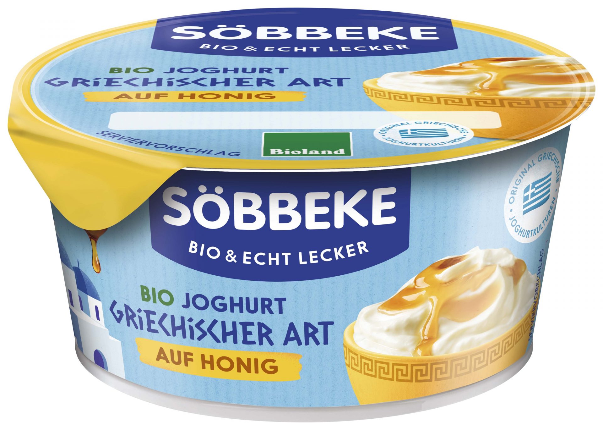 Joghurt griechischer Art auf Honig