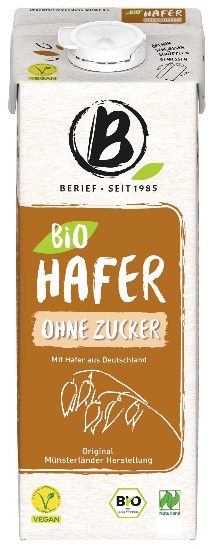 Hafer-Drink ohne Zucker