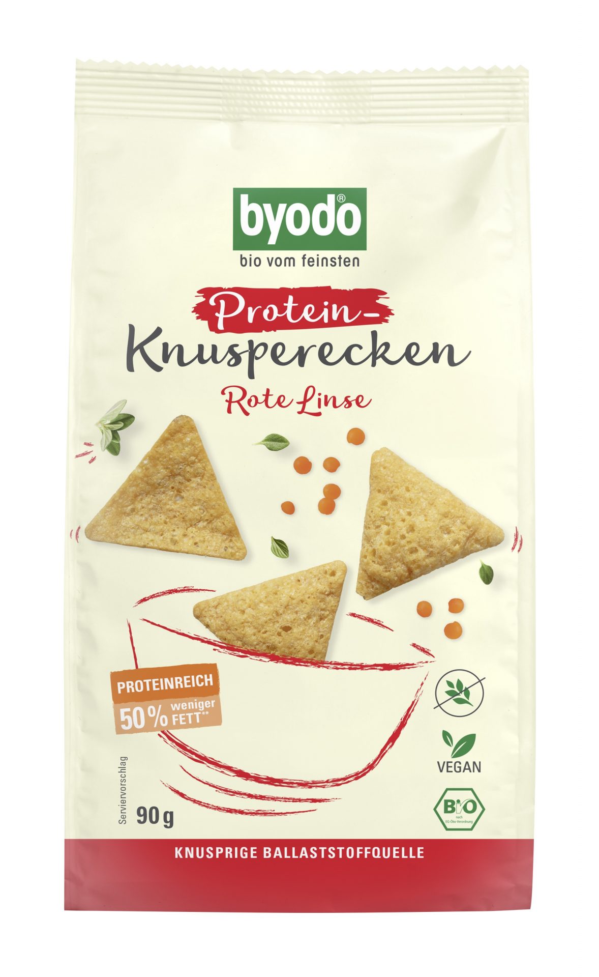 Knusperecken Rote Linse Protein gf