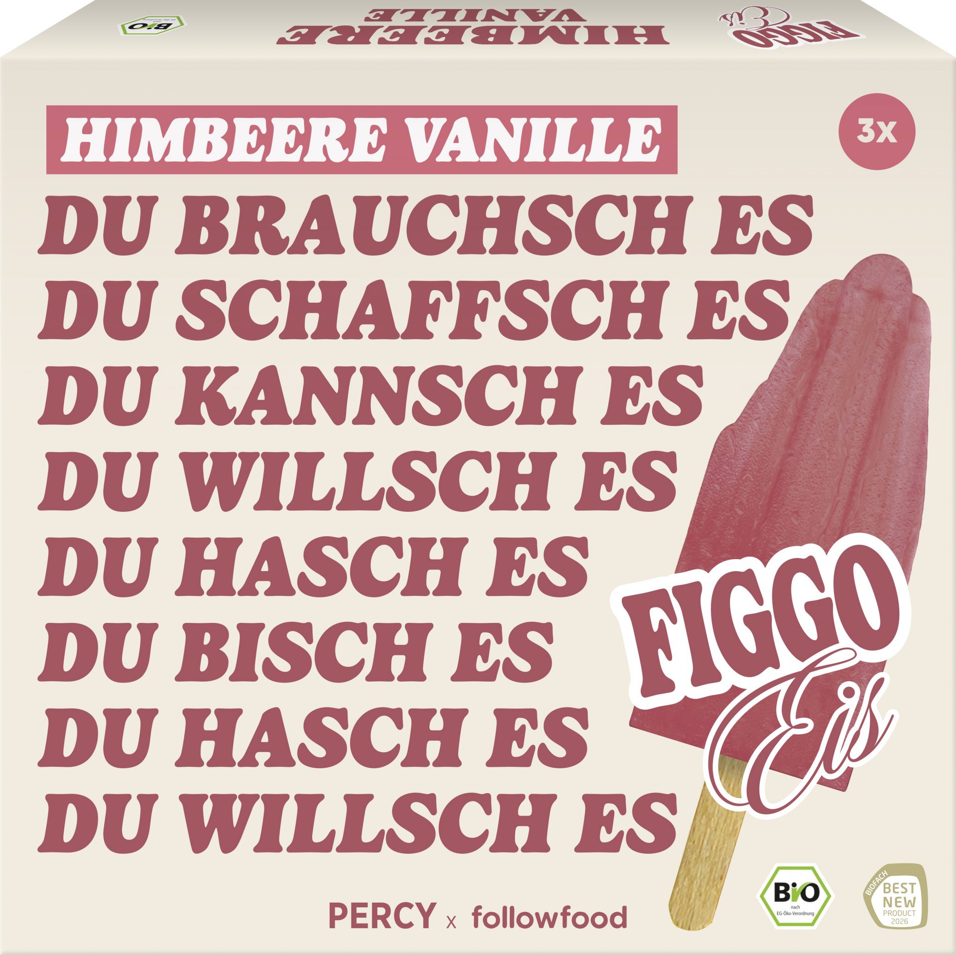 Stieleis Himbeere-Vanille