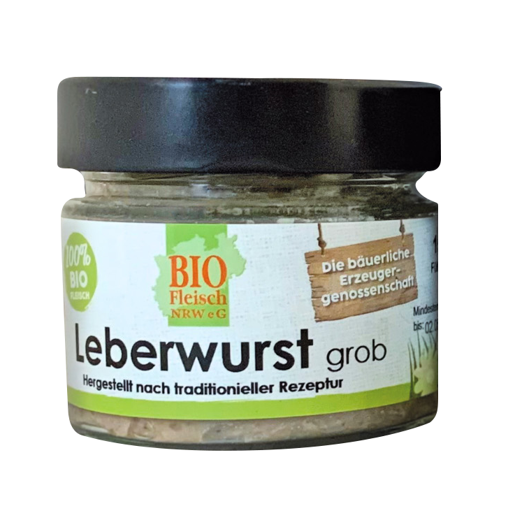 Leberwurst, grob im Glas