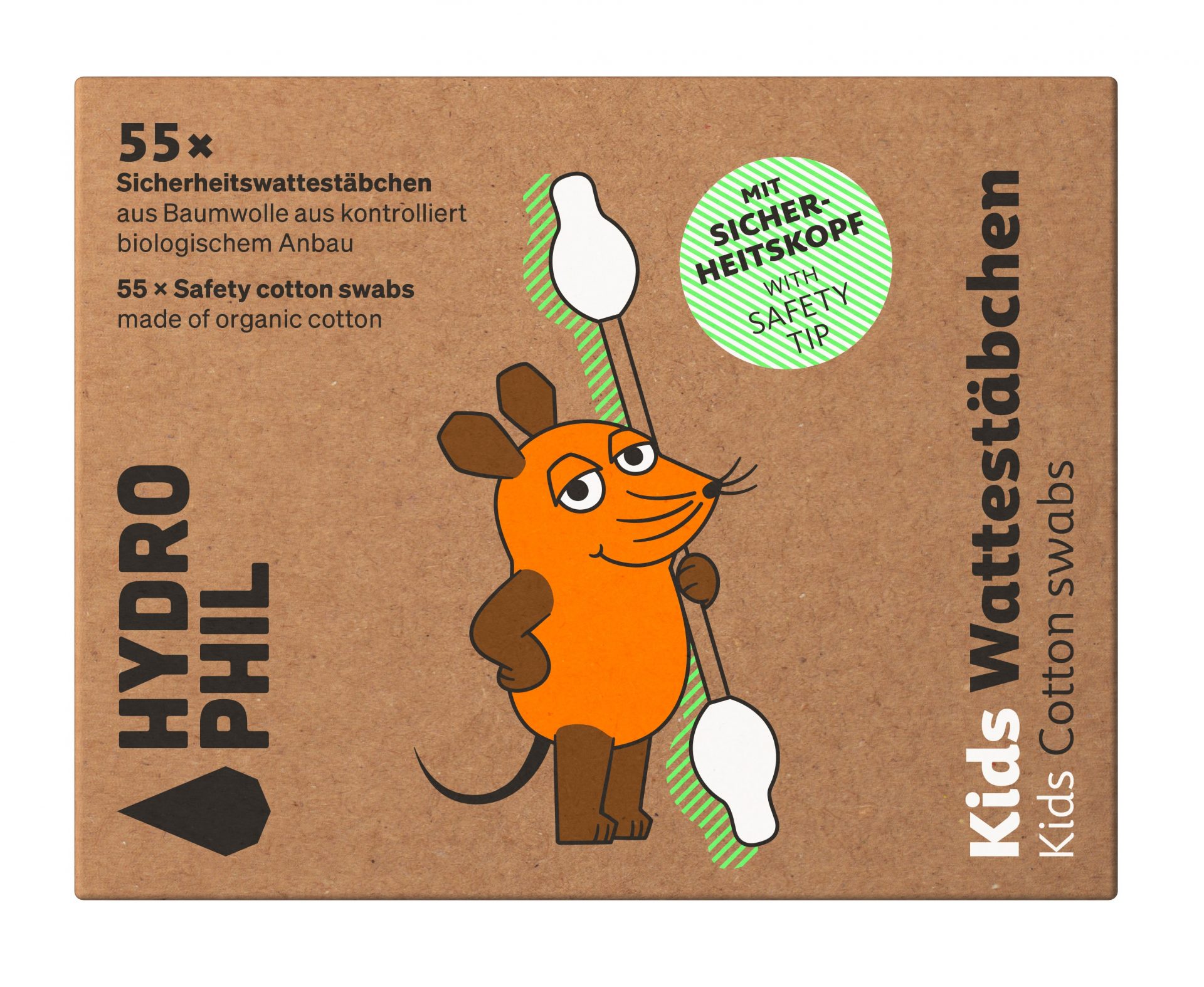 Kids Wattestäbchen Maus
