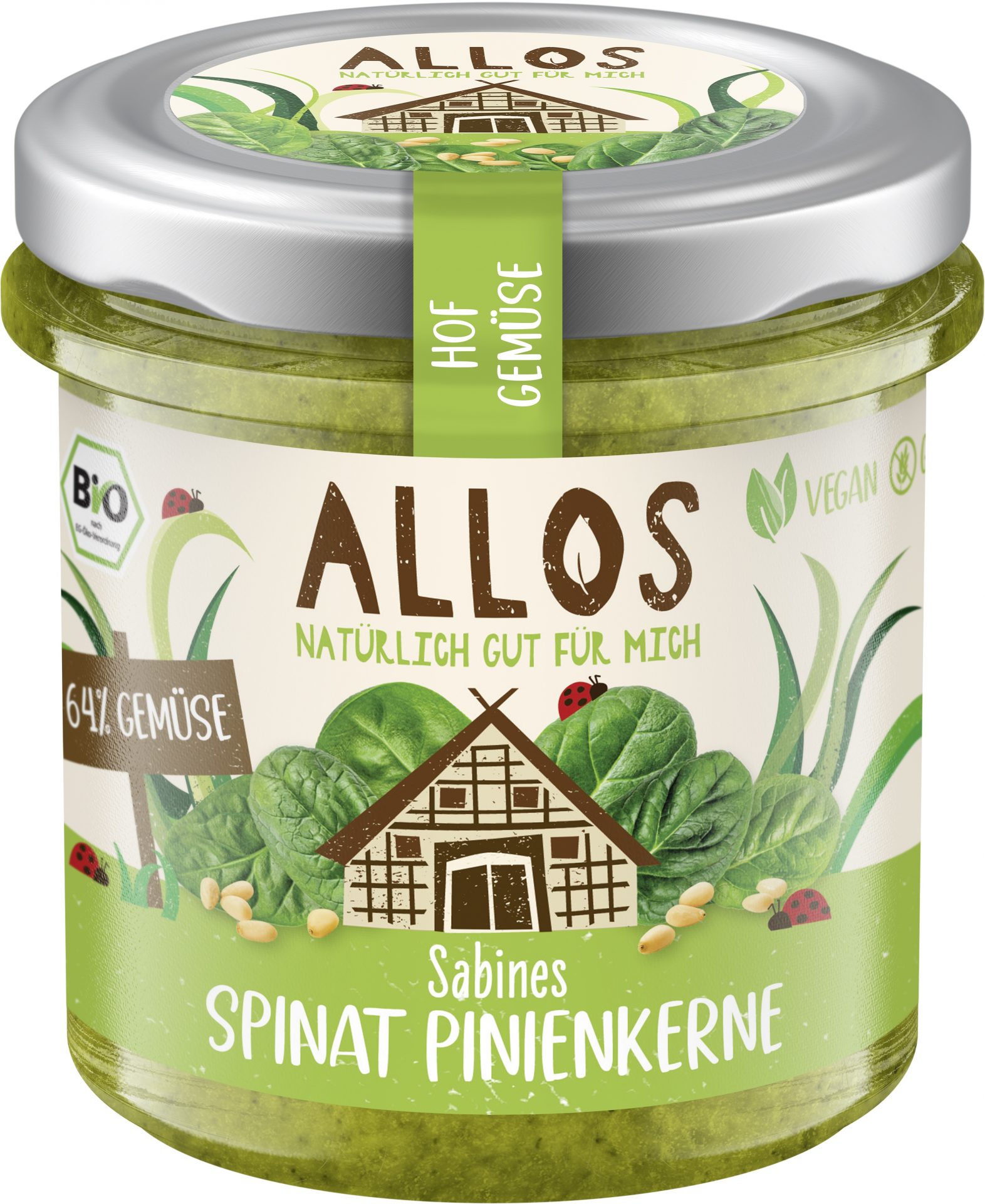 Hofgemüse Spinat-Pinienkerne