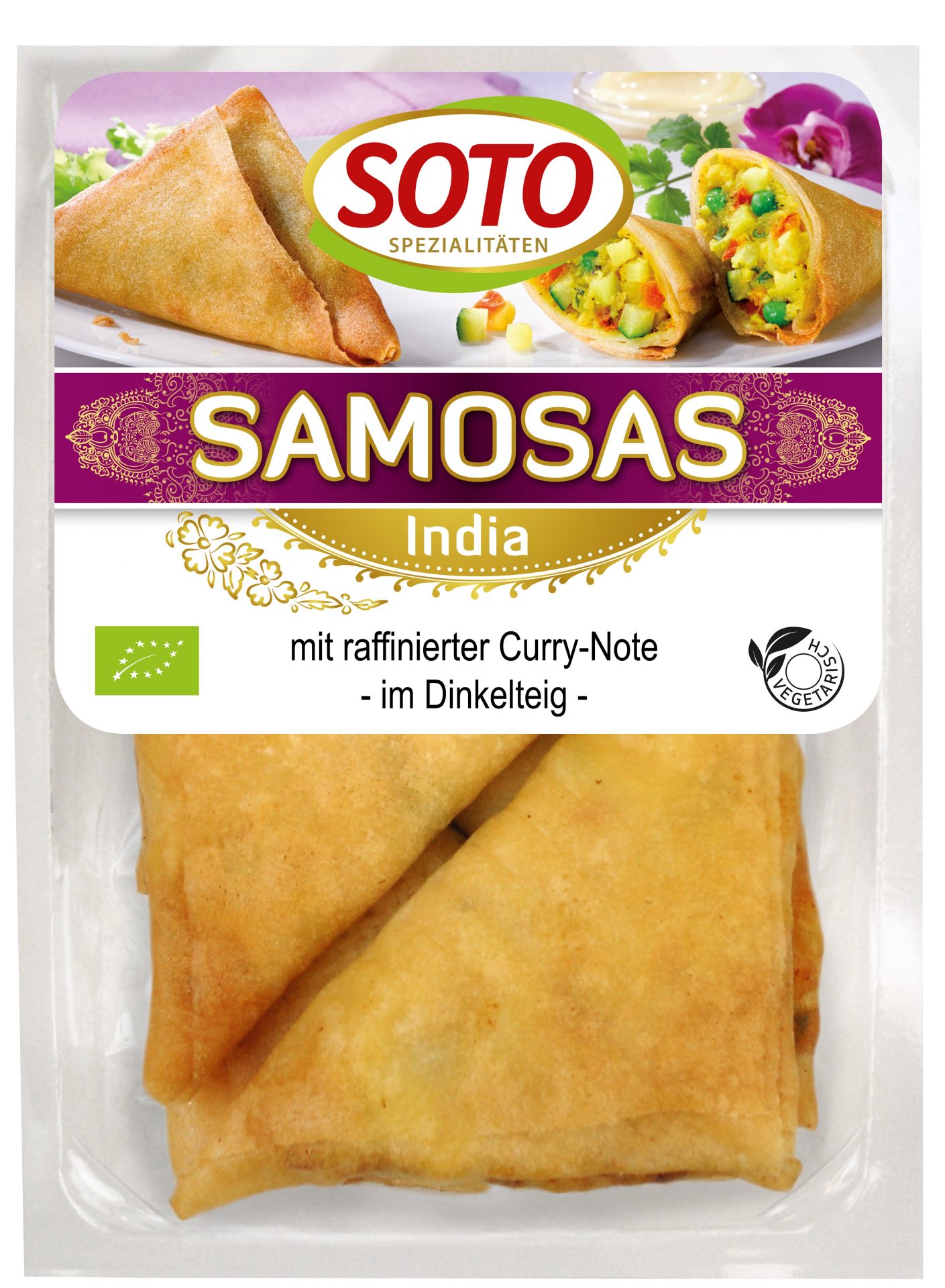 Samosas indische Gemüse-Ecke
