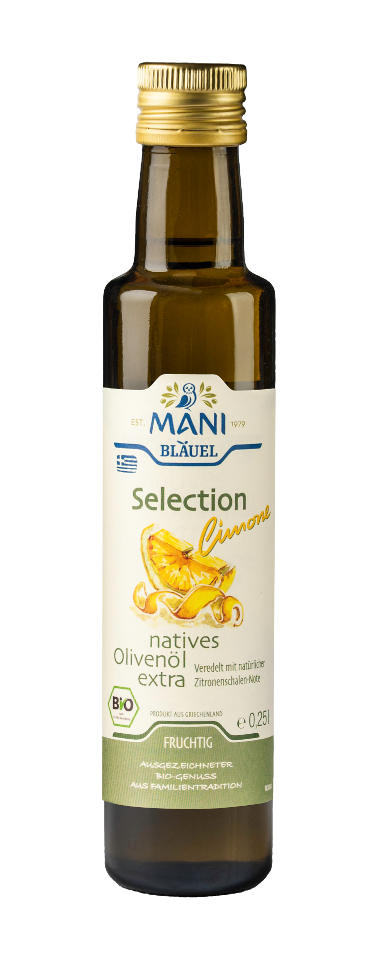 natives Olivenöl extra mit Zitrone
